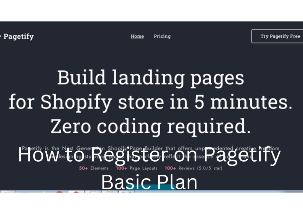 How to register on pagetify basic plan