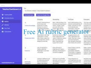 Free ai rubric generator